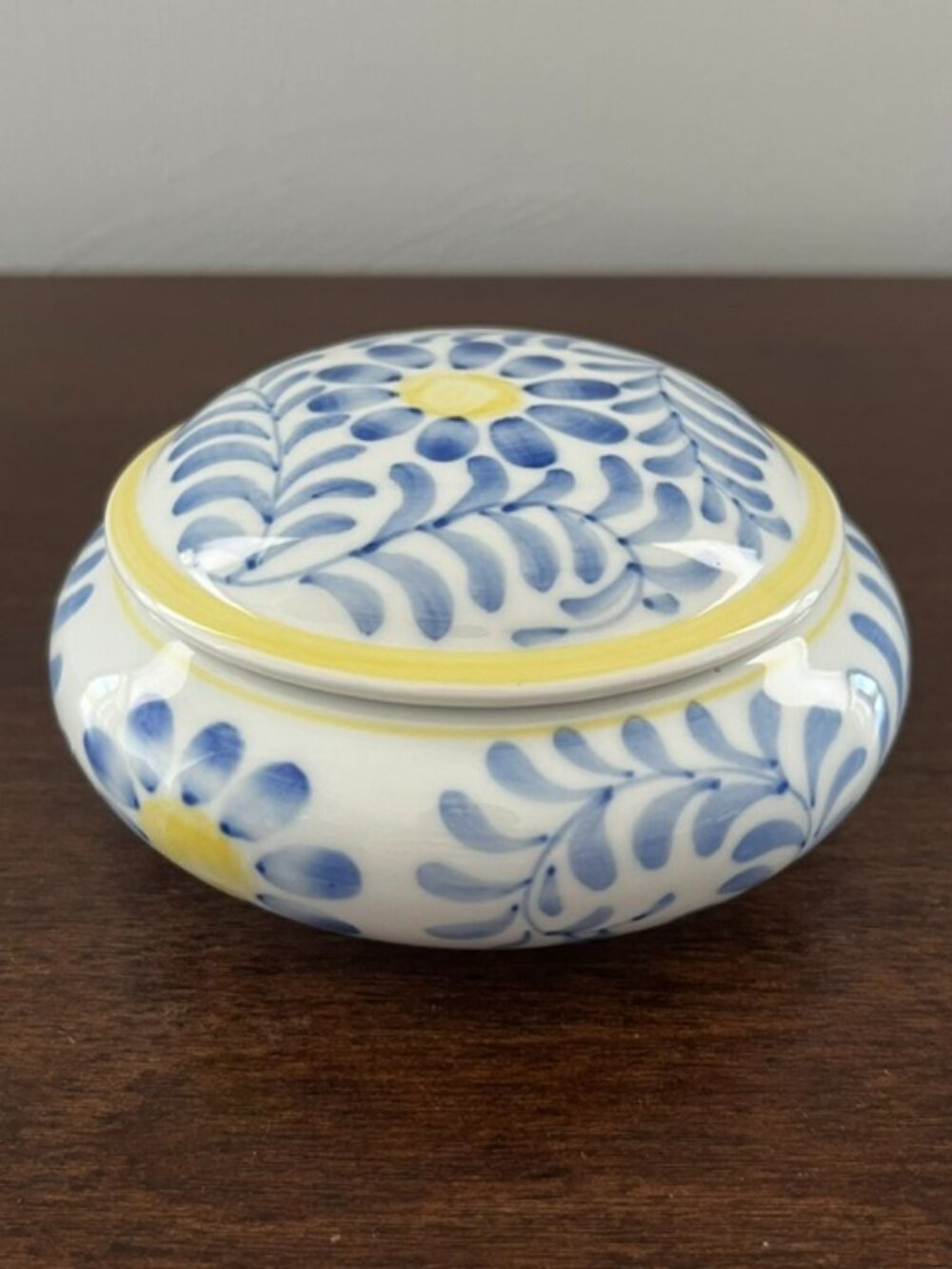 Andrea by Sadek Handpainted Porcelain Trinket Dish Floral